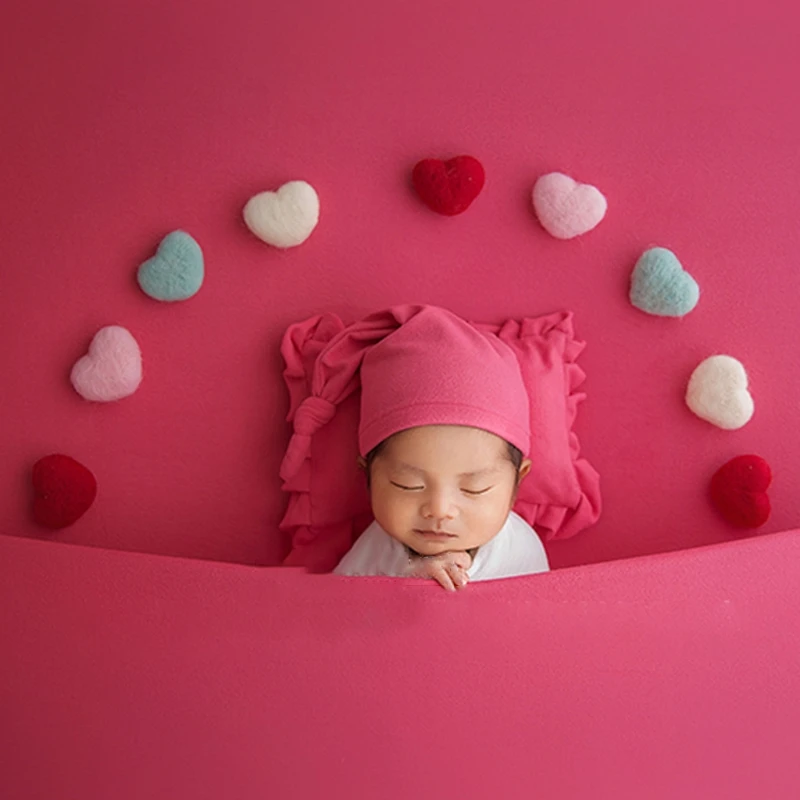 7/10 piezas DIY, fieltro de lana de beb&eacute; hecho a mano, arco&iacute;ris, estrellas, coraz&oacute;n de amor, decoraci&oacute;n para fiesta en casa 2021-5