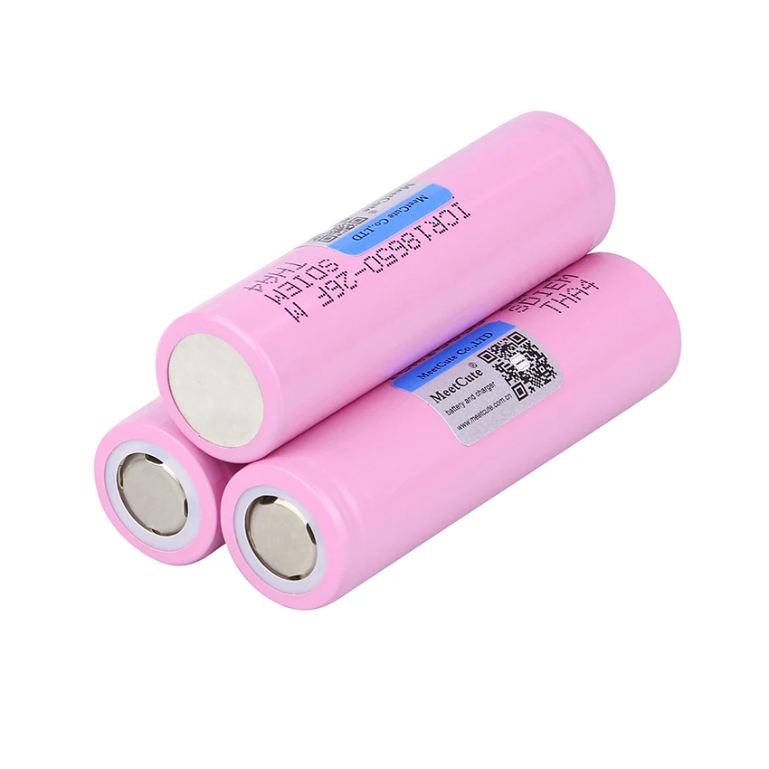 Meetcute 18650 18650 2600mAh литий-ионный ICR18650-26FM 3,7 V Перезаряжаемый 18650 аккумулятор для samsung 26F для фонарика