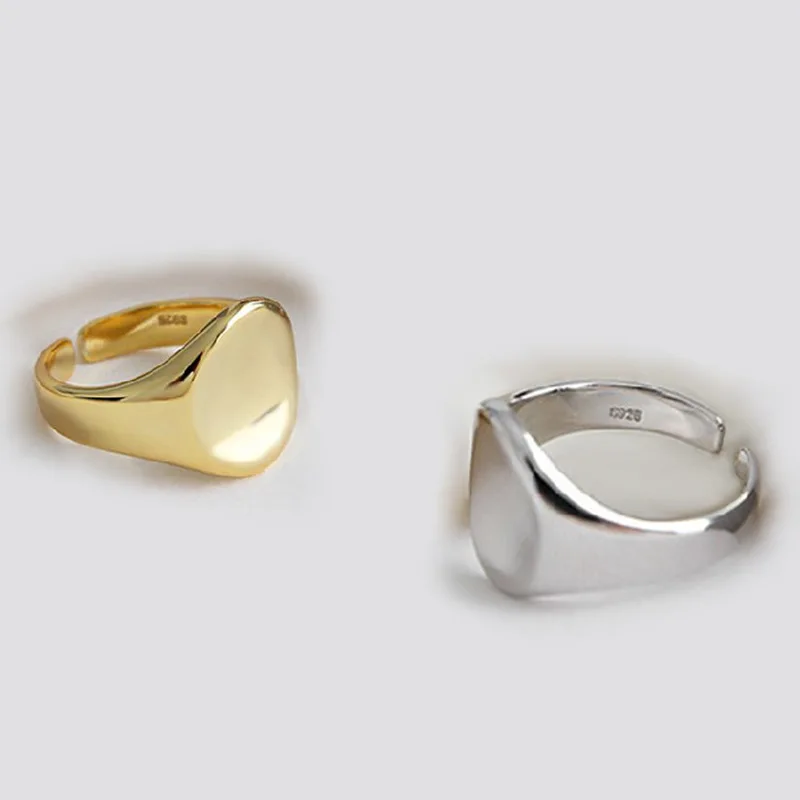 Мужское и женское кольцо из серебра 925 пробы с изменяемым размером