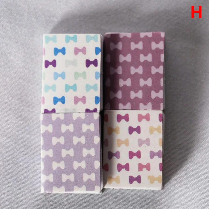 

4Pcs/set 1/12 Dollhouse Miniature Book Model Notebook Doll House Furniture Decor Dollhouse Accessories