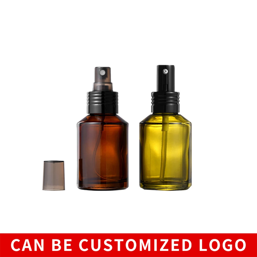 

10 шт./лот 60 мл бутылка для лосьона с наклонным плечом чайная зеленая легкая стеклянная Пустая бутылка