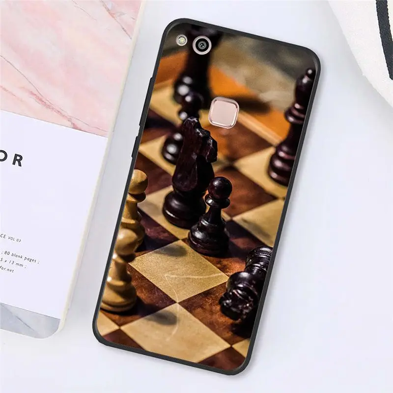Babaite Черный и белый цвета шахматы чехол для телефона для huawei Y5 II Y6 II Y5 Y6 Y7Prime Y9