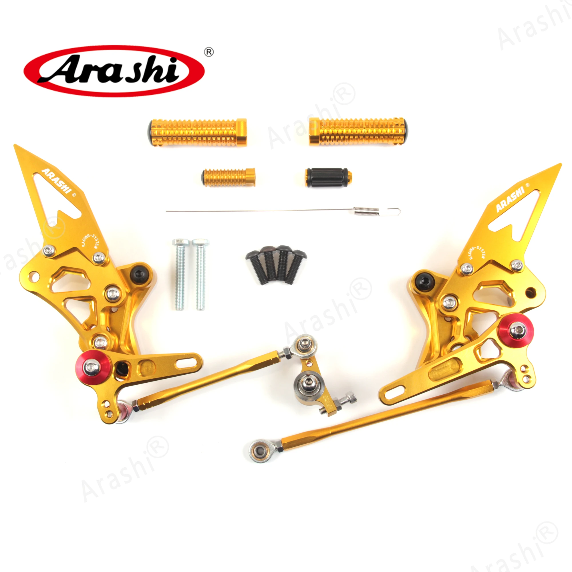 Arashi Rearset для DUCATI 848 2008 2009 2010 регулируемые подножки с ЧПУ ног подставка 1098 1098S 1098R 2007