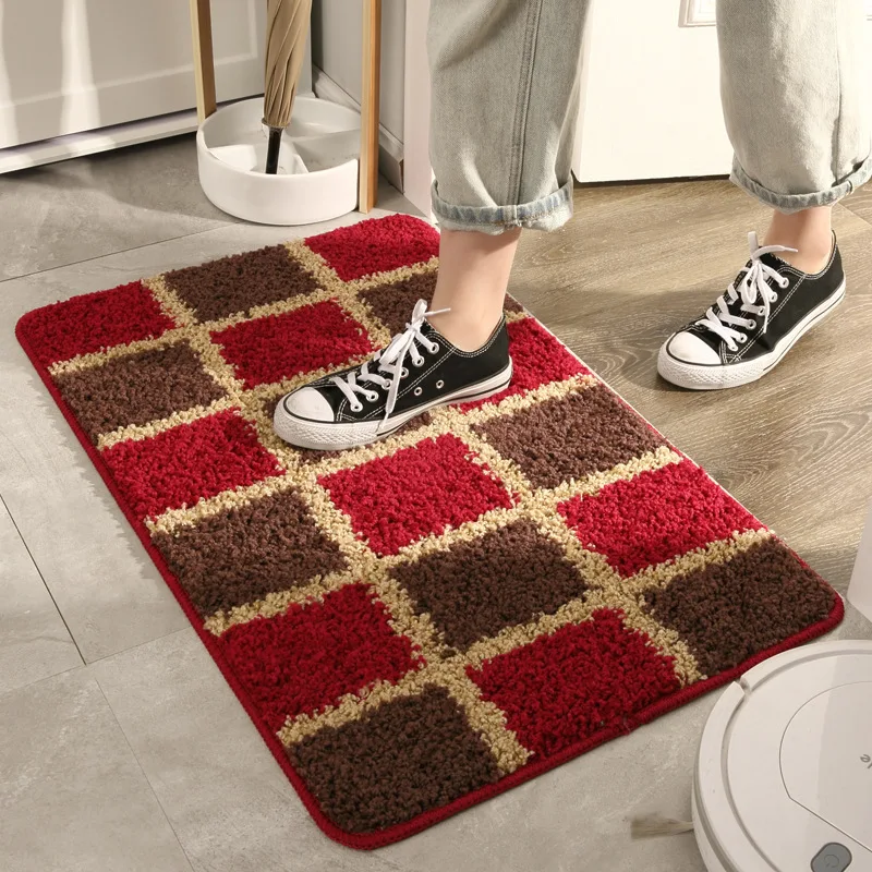 

Floor Rug for Bedroom Home Furnishing Flocking Carpet Floor Mat Door Bedroom Bathroom Water Absorbent Non-slip Mat rugs