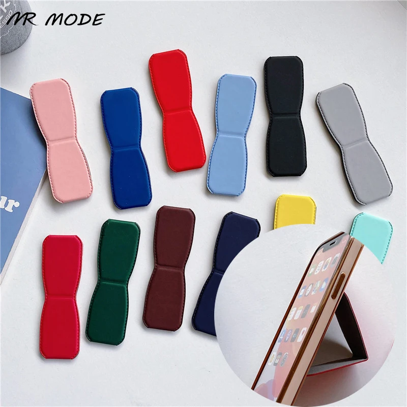 

Folding Pasted Solid Color Push Pull Bracket For Samsung For Xiaomi Mi 11 Universal Stand Mobile Phone Holder For iPhone 12 11