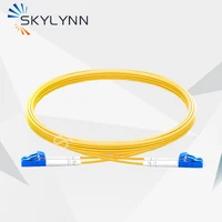 50 pcsbag lcupc lcupc 2 meter fiber optic patch cord duplex 2 0mm single mode g652d yellow lszh optical jumper cable
