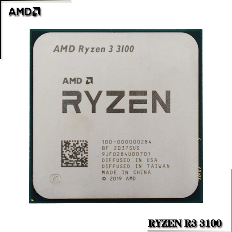 Процессор AMD Ryzen 3 3100 R3 4-ядерный 8-поточный процессор 6 ГГц L3 = 16M 100-000000284 разъем AM4 65