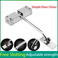 door closer stainless steel automatic door self closing hinge invisible door spring buffer door closers home door accessories