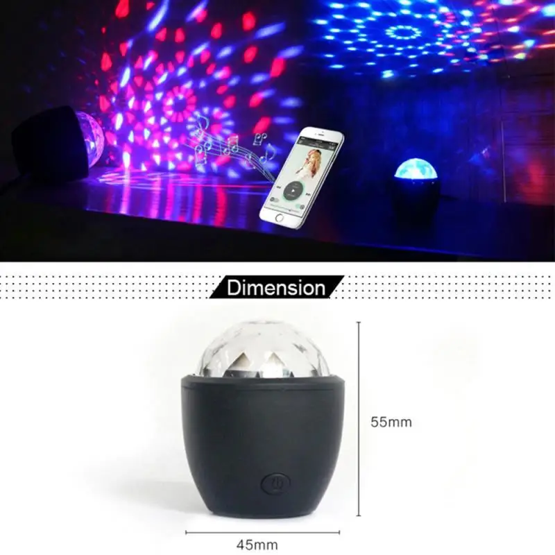 

Disco Ball DJ Party Lights 3W LED RGB LED Stage Rotating Light Auto-sensing For Christmas Wedding Party Lighting