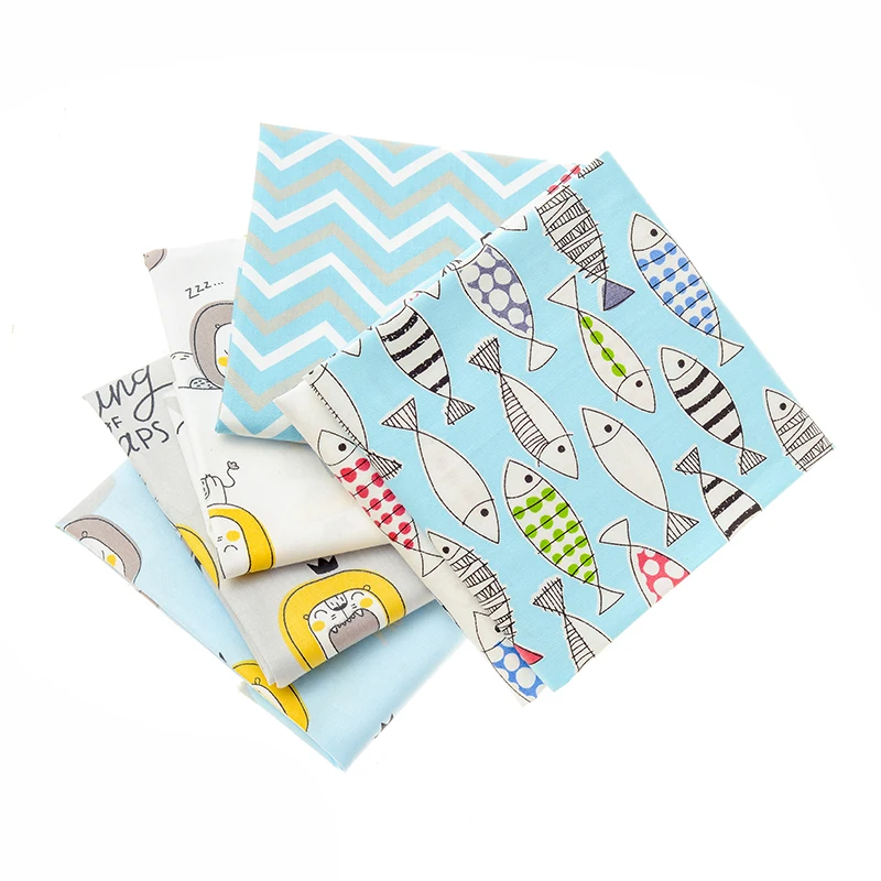 Cartoon lion cotton sewing fabric DIY handmade curtain pillowcase fabric.a pack of six | Дом и сад