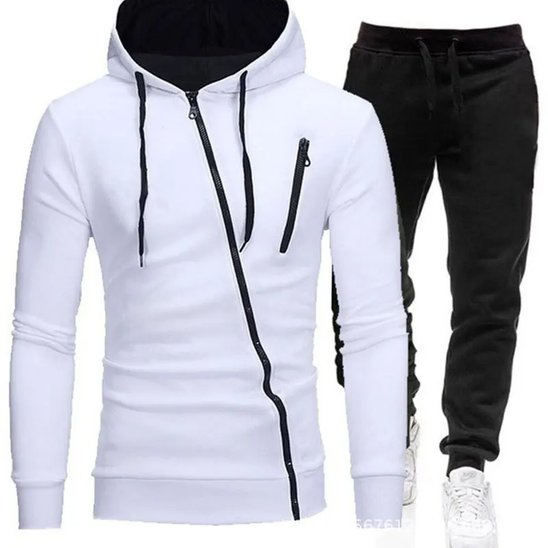 2022 New Men's Casual Sweatshirts Suit Spring and Autumn Men's Zipper Hoodies and Sportpants Suit Daily and sportwear for Male