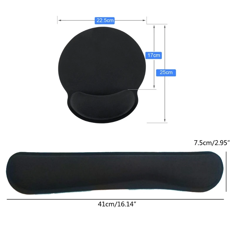 

Wrist Rest Mouse Pad Memory Foam Superfine Fibre Wrist Rest Pad Ergonomic Mousepad for Typist Office Gaming PC Laptop