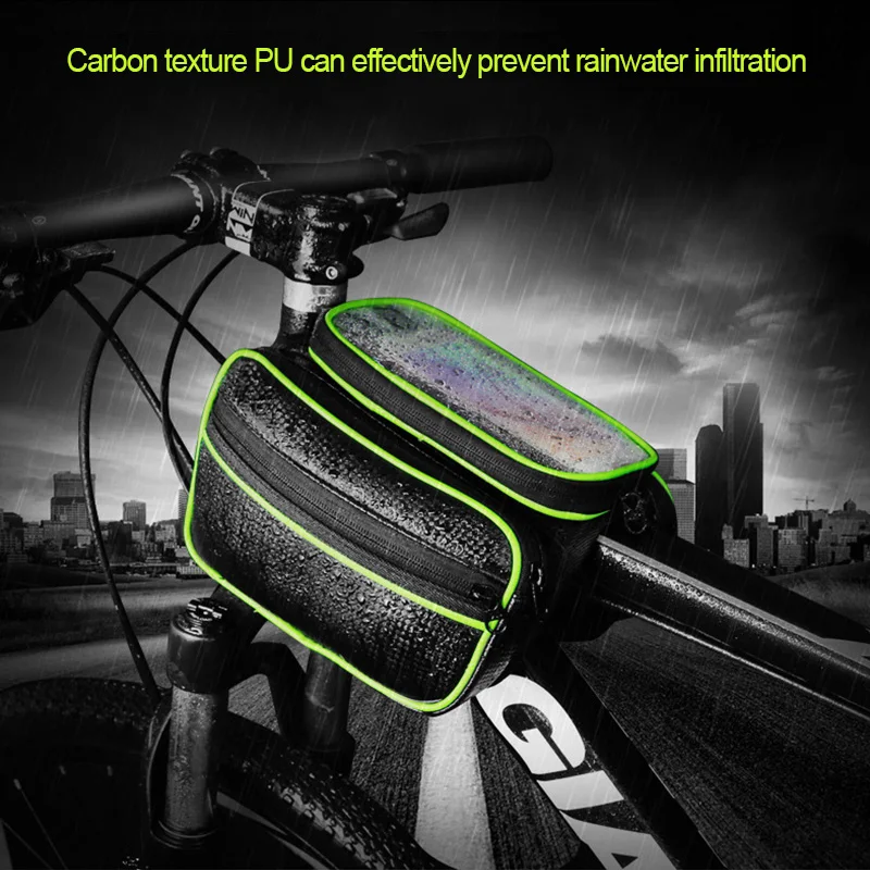 

MTB Bike Bag Waterproof Touch Screen Cycling Bicycle Bag Modified Front Handlebar Pack Bike Riding Storage Carrier Beam Package