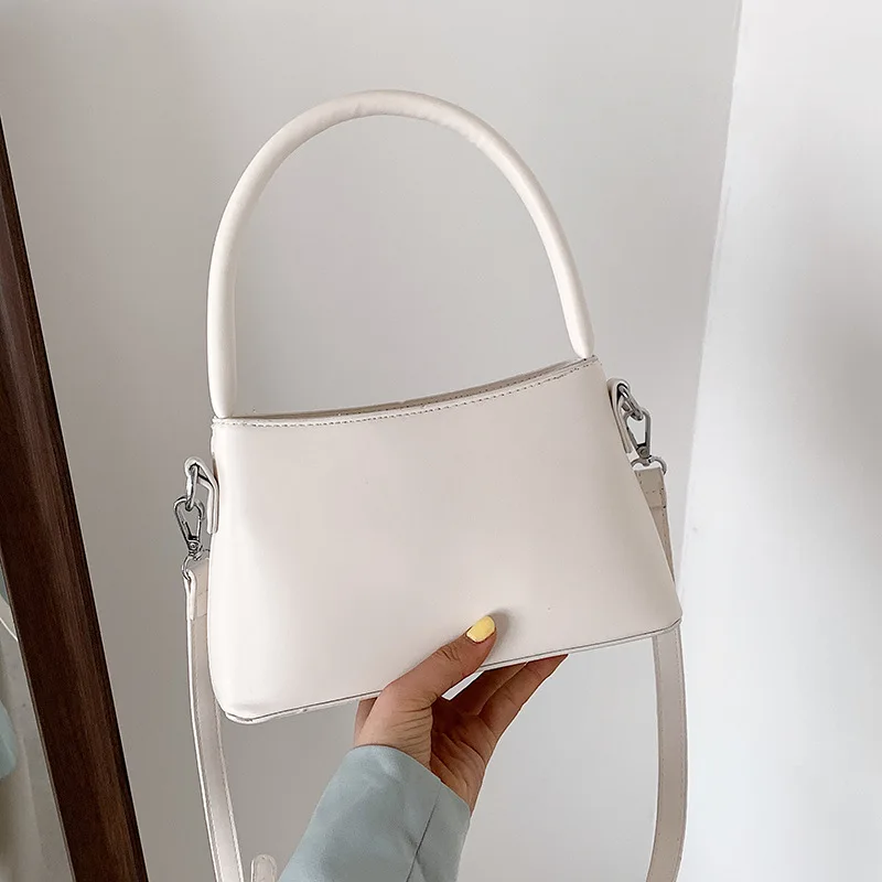 

European and American High-quality Ladies Solid Color Handbags 2021 New Fashion Portable Messenger Bag Korean Shoulder Handbags
