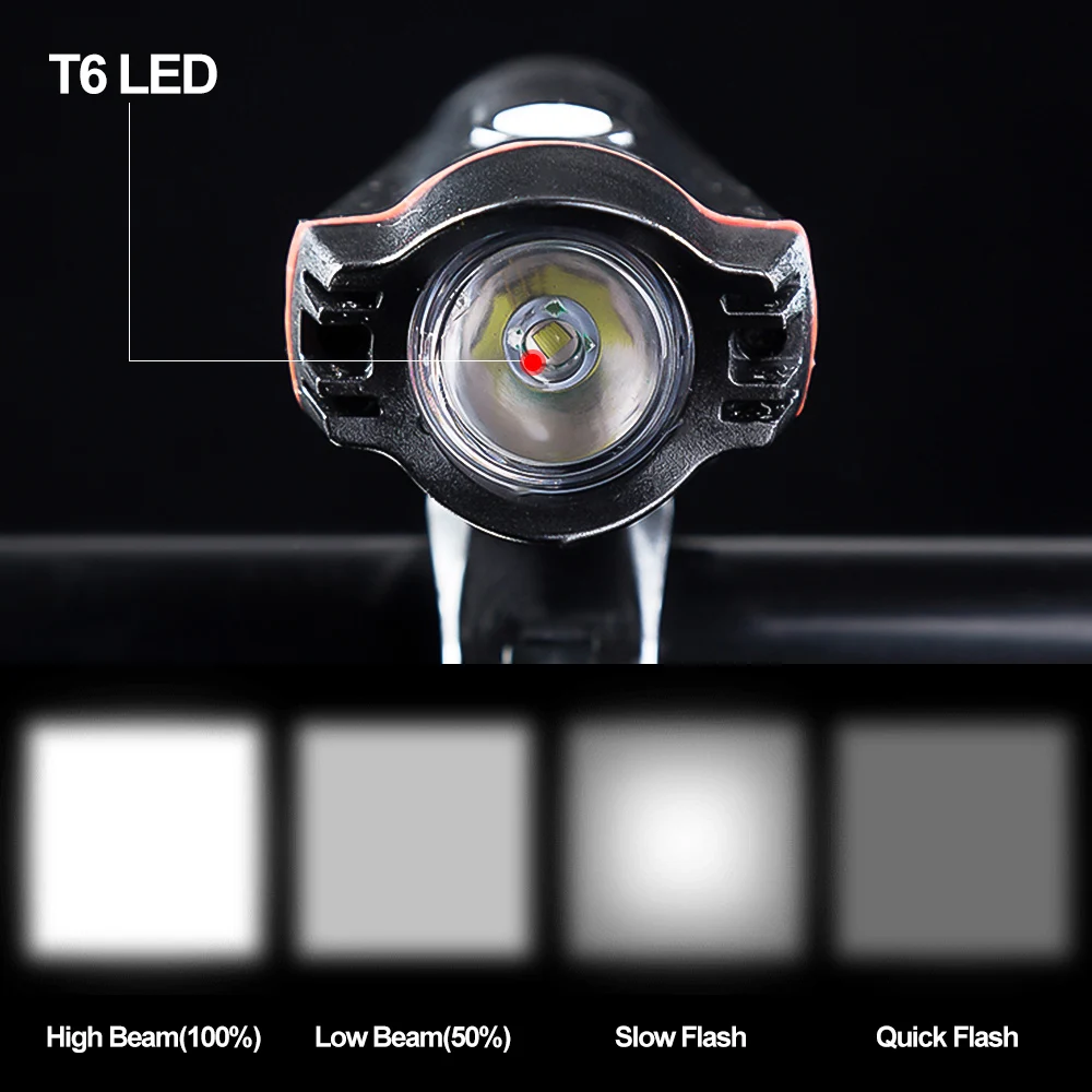 Велосипедный передний светильник 1200 мА/ч велосипедный 300 3 режима для езды на