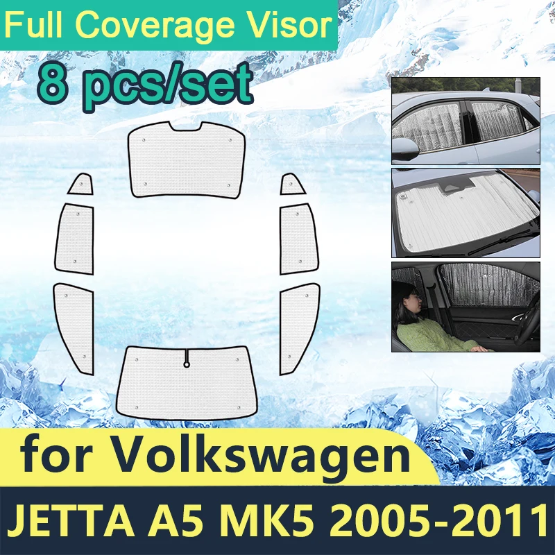 

Full Covers Sunshades For Volkswagen VW Jetta A5 MK5 2005 2006 2007 2008 2009 2010 2011 1K Car Windshields Accessories Sun Visor
