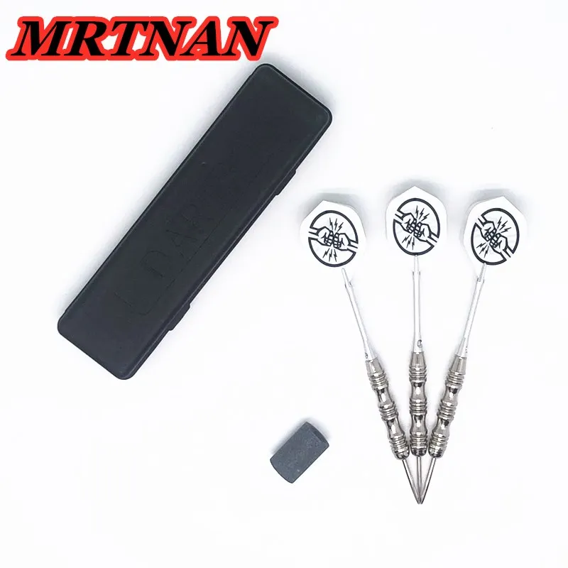 

The new 3PCS high-quality dart set 23g steel tip dart with dart storage box spare dart rod and special dart grinding stone