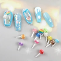 10pcsbox nail art resin charms cute mini lollipop candy nail art design 12x5mm manicure rhinestones for colorful nail supplies