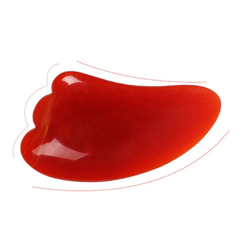 Агатовый красный гуаша доска массажный инструмент спа скребок для