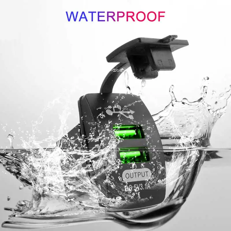 Универсальное автомобильное зарядное устройство 5 в 3 1 А водонепроницаемое с