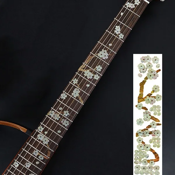 sakura Гитарный гриф инкрустация наклейки гитара ПВХ наклейки Guitarra украшения для электроакустической гитары бас аксессуары - Цвет: sakura