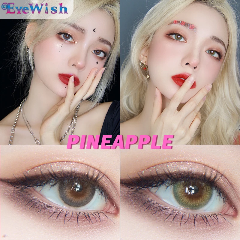 

EYEWISH-2pcs/pair Lenses 10 Tone Colored Lenses for Eyes Beauty Comestic Color Contact Lenses Eye Color Lens Yearly Use Myopia