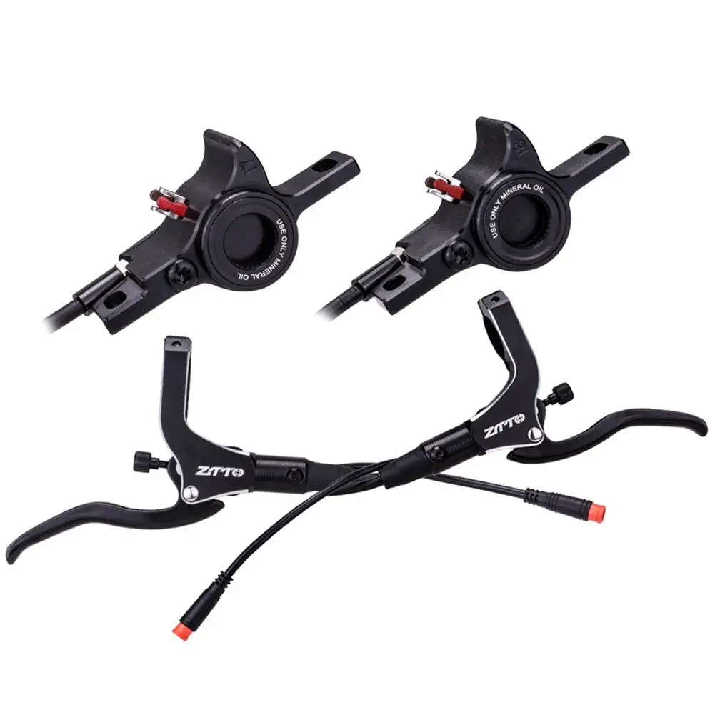 

1pair Front Rear Lever E-Scooter Folding Bike Hydraulic Disc Oil Brake Levers Set Bicycle Hydraulic Disc Brake Kit No Disc