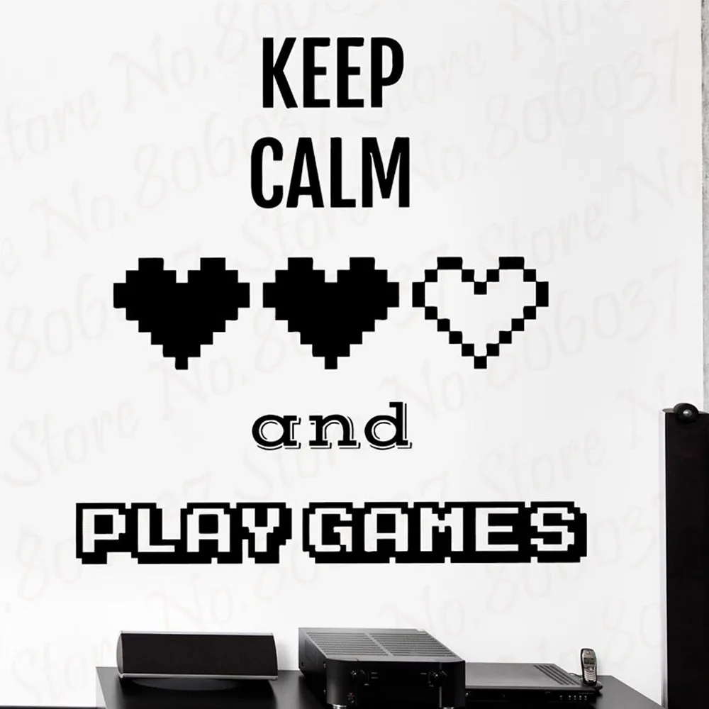 Наклейка Keep Calm игровой контроллер наклейка для игр настенная украшение спальни