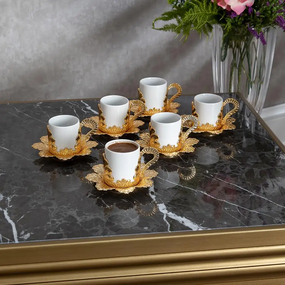 Аутентичный турецкий кофейный набор в эспрессо с узором кофейная посуда