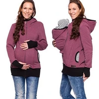 maternity hooded kangaroo pregnant women baby nursing jacket outerwear coat zipper autumn carrier thicken large size clothes new