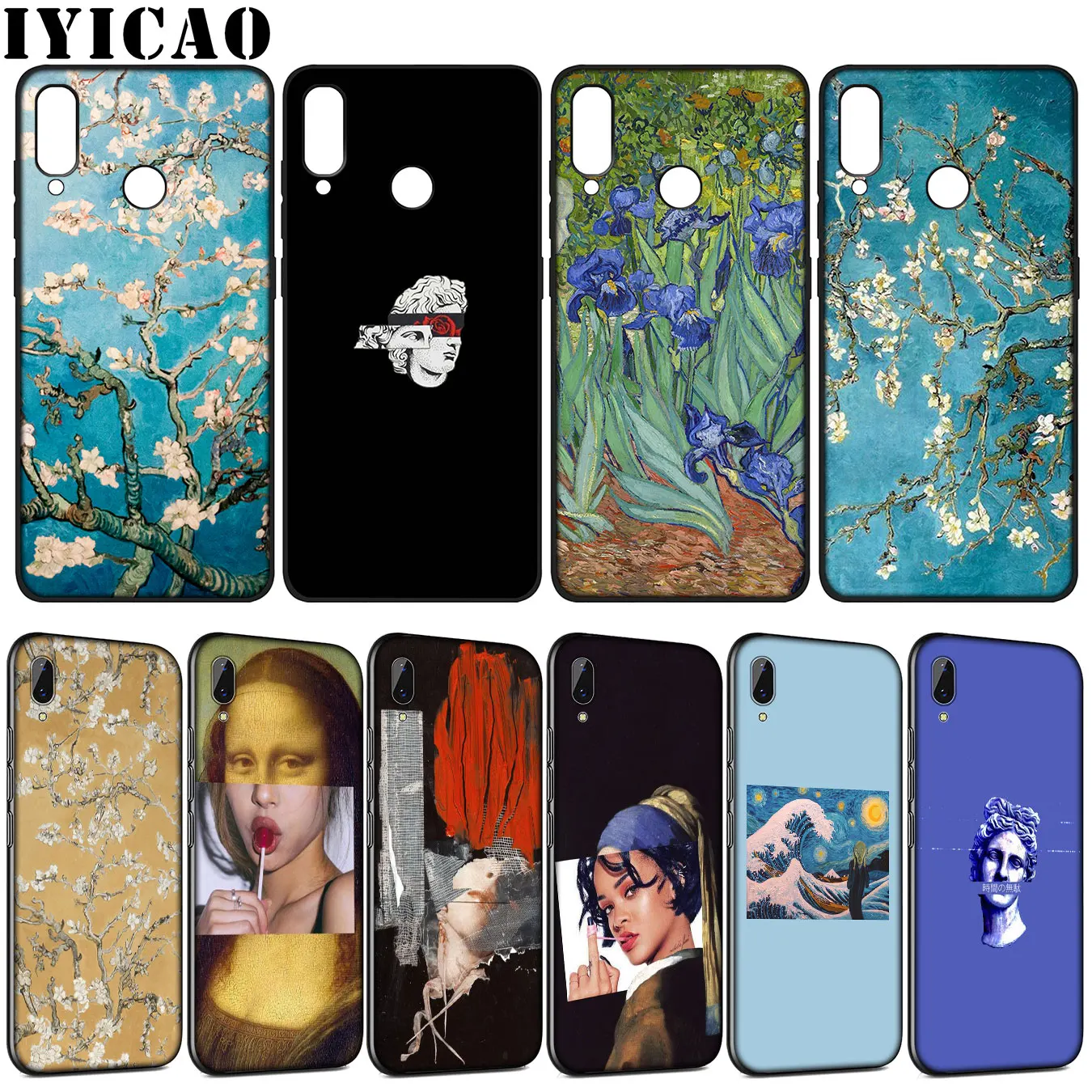 Мягкий силиконовый чехол с цветочным рисунком Ван Гога для Huawei Y9 Y7 Y6 Prime 2019 Honor 20 10 9