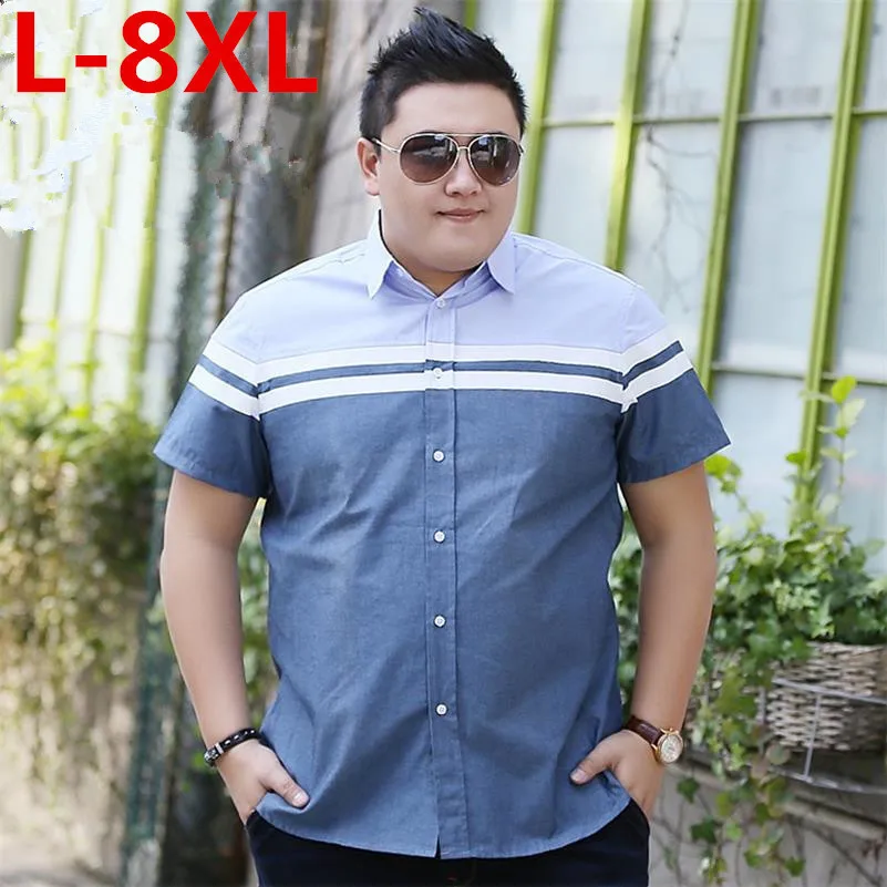 Размера плюс 8XL 7XL 6XL Мужская рубашка роскошные Брендовые мужские платье с