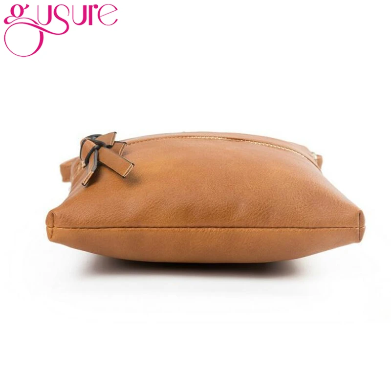 Повседневные однотонные женские сумки-мессенджеры Gusure на ремне маленький