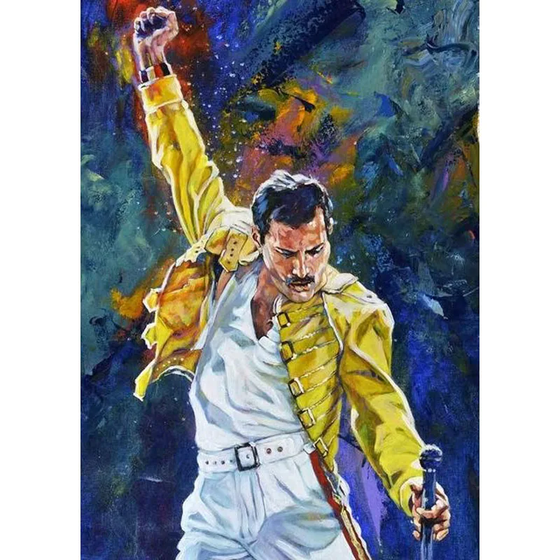 

DIY Diamond Painting Queen Band Freddie Mercury 5D Diamond Embroidery Rhinestones Pictures Full Diamond Mosaic Decoration Gift