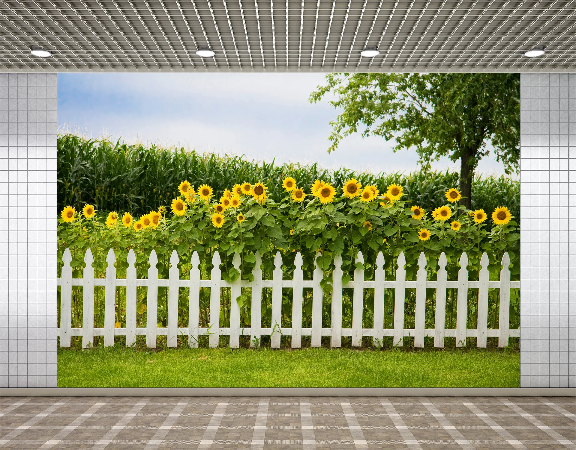 

Фон для фотосъемки Lyavshi с изображением весеннего деревянного забора подсолнуха зеленой травы фон для фотостудии Фотофон реквизит для фотос...