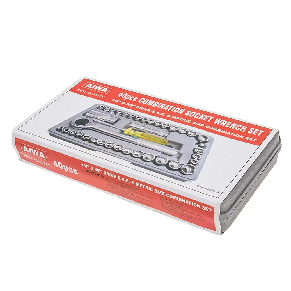 

40 Pack Set Wobble Socket Extension 1/4" 3/8" 1/2" Drive Ratchet Socket Wrenches