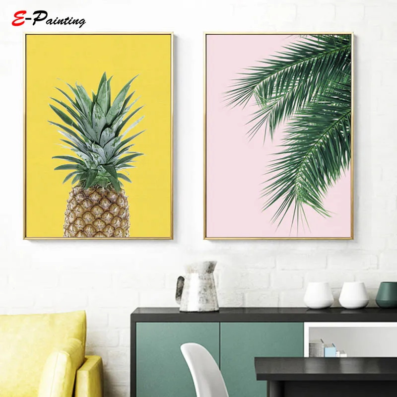 Современная Настенная живопись зеленые фиговые растения художественный принт