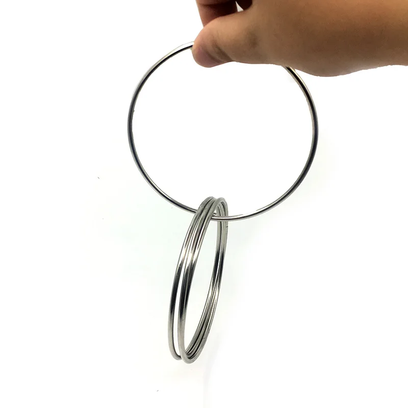4pcs Magic Four-chain Toy Metal Ring Classic Connecting Iron Hoop Fun Close-up Stage Props Tool Supplies | Игрушки и хобби