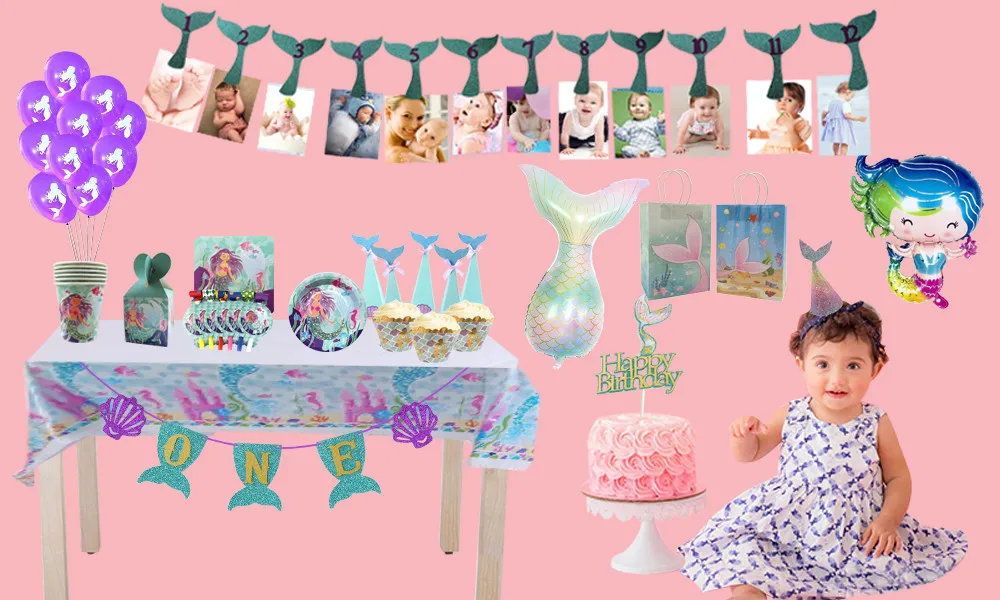 Chicinlife 1 компл. Русалка Photo Booth Реквизит День рождения обувь для девочек сувениры подарок детский душ Свадебные Русалка вечерние украшения