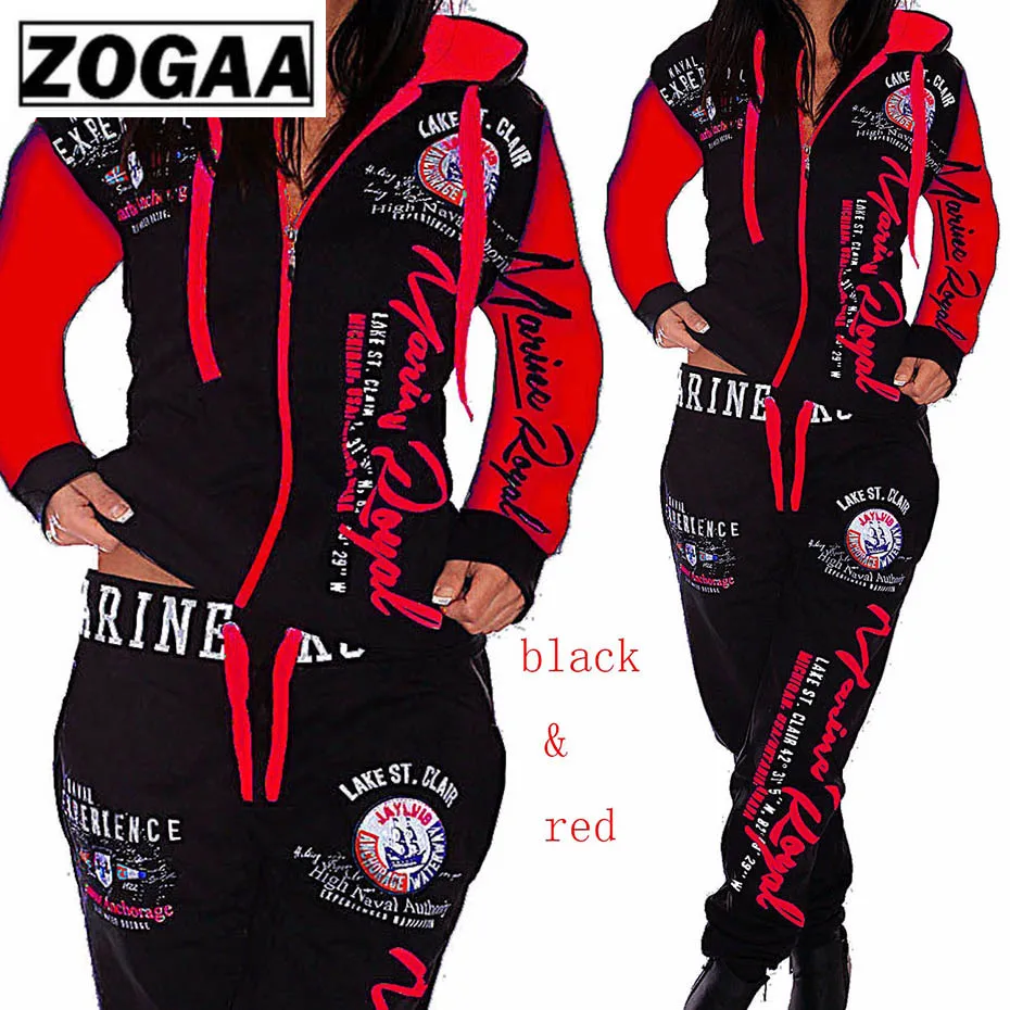 2019 Европейская и американская женская спортивная одежда из 2 предметов осенне