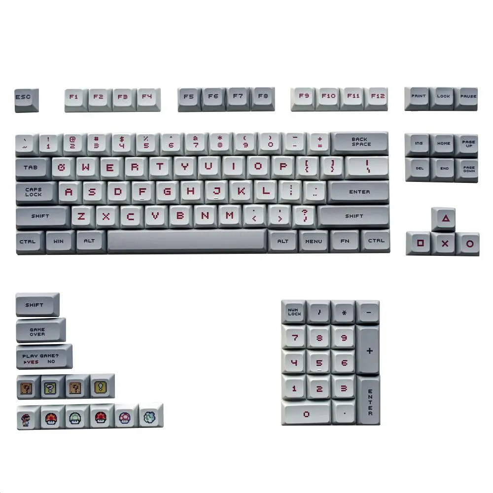 

1 set XDA profile PBT dye sub keycap for MX switch mechanical keyboard suitable for gh60 gk61 gk64 96 104