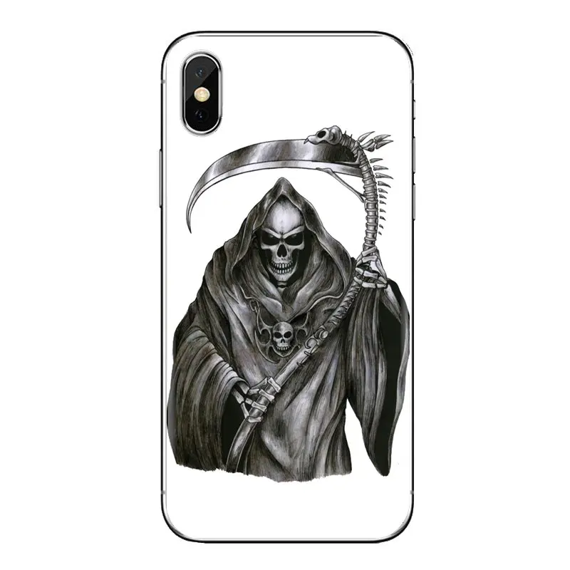 Мрачный смерть с косой Скелет силиконовый чехол для телефона Huawei NOVA 2 3 2i 3i Y6 Y7 Y9