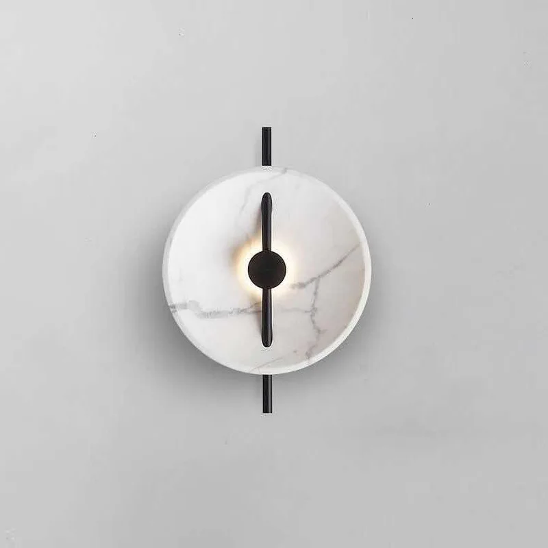 Мраморная прикроватная настенная лампа из полимера с высоким содержанием
