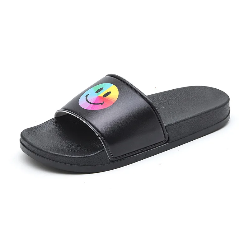 

Wearing Net Red Couple Summer Ins Soft Bottom Comfortable Trend All-Match Smiling Sandals And Slippers Students Women