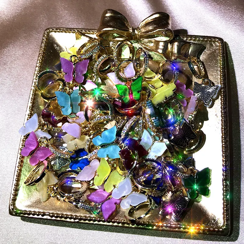 Женские Висячие серьги JJFOUCS разноцветные с фианитами в форме бабочки | Украшения