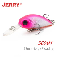 jerry scout ultralight floating wobbler deep diving artificial bait 38mm crackbait bass pike perch fishing
