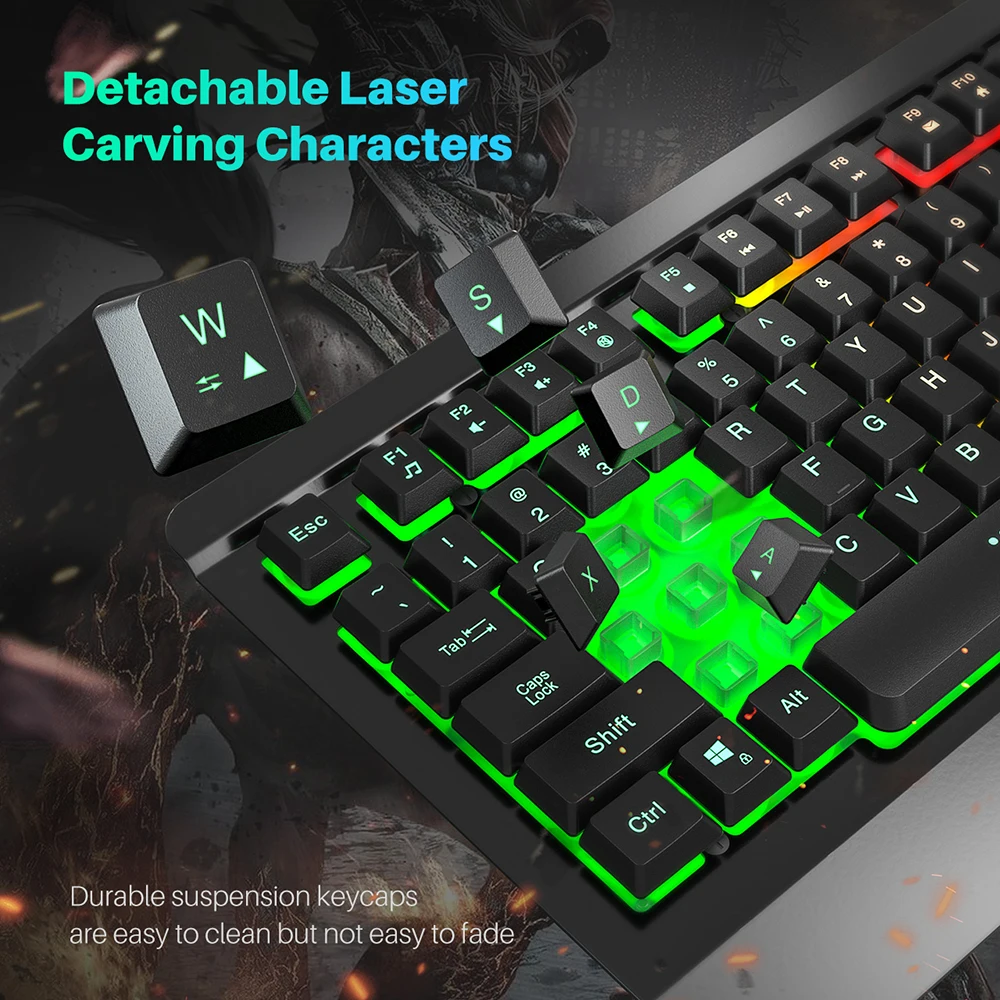 VicTsing PC216 PC Gamer игровая клавиатура и мышь комбинированный Стандартный комплект USB