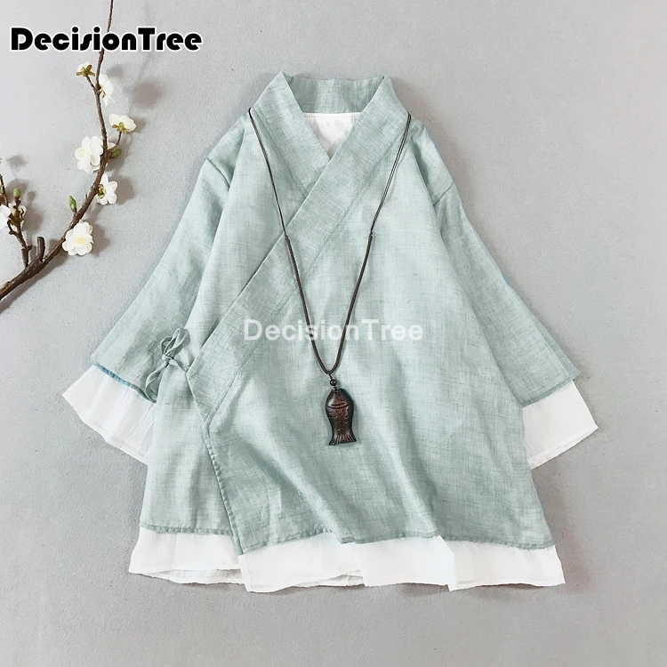 2021 Топы hanfu Топ для женщин Костюм Танг китайский Блузка традиционные