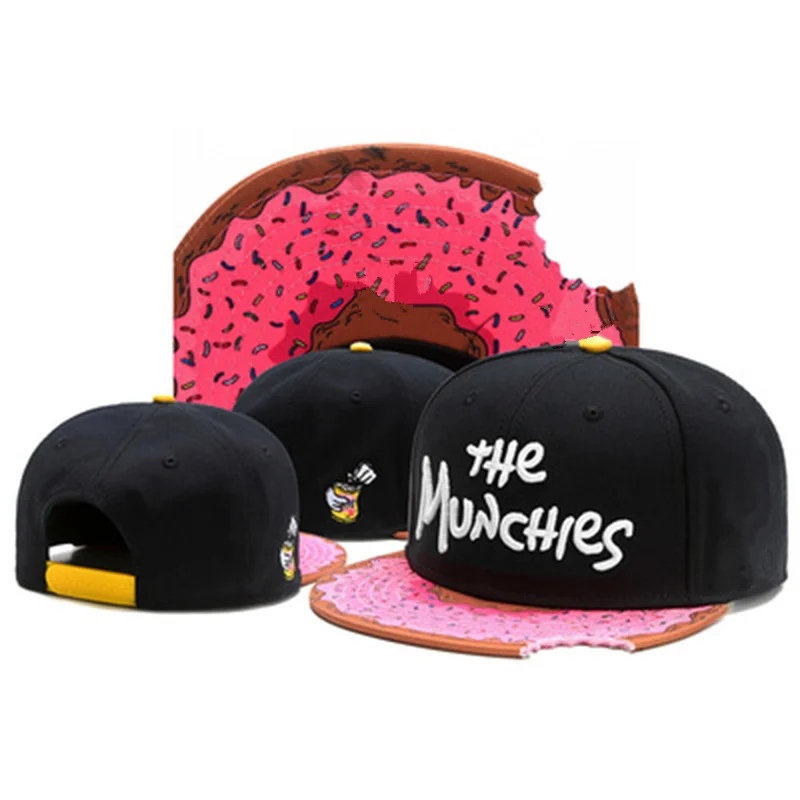 TUNICA Brand MUNCHIES CAP snacks pink snapback hat men women adult hip hop Headwear outdoor casual sun baseball cap gorras bone |