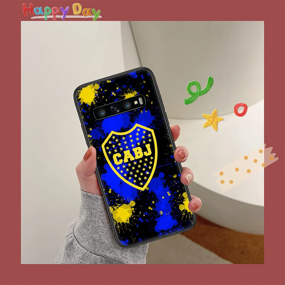 

Boca Juniors Soccer Phone Case for Samsung Galaxy Note S 6 7 8 9 10 E 20 Ultra Edge Plus black Bumper Tpu Waterproof Trend Coque